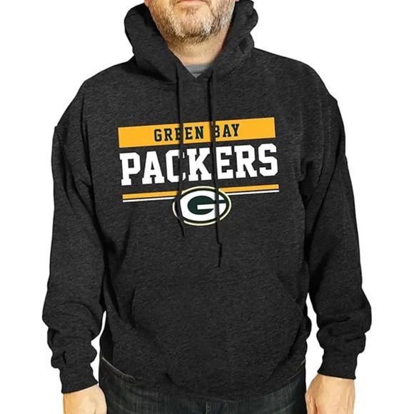 NEW Campus Colors Green Bay Packers Hoodie Sweatshirt Heather Gray Mens Large - Picture 1 of 3